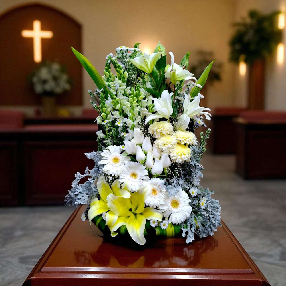 Pie de Caja Funebre Descanso Celestial