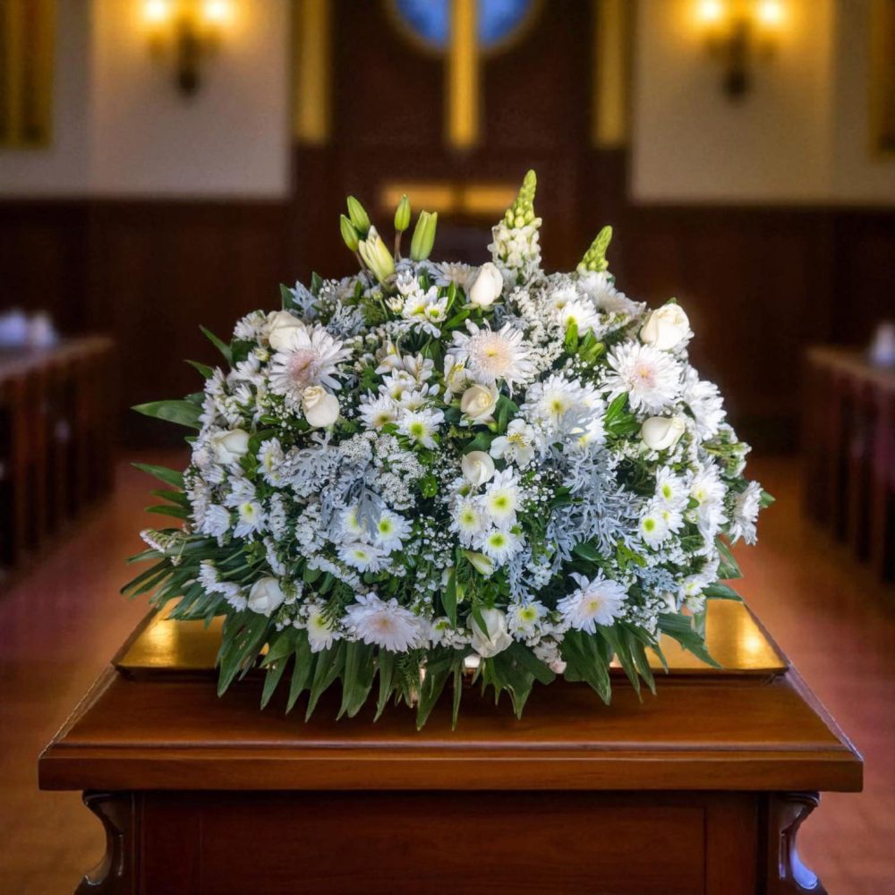 Cubre Caja Funebre Jardín de Luz