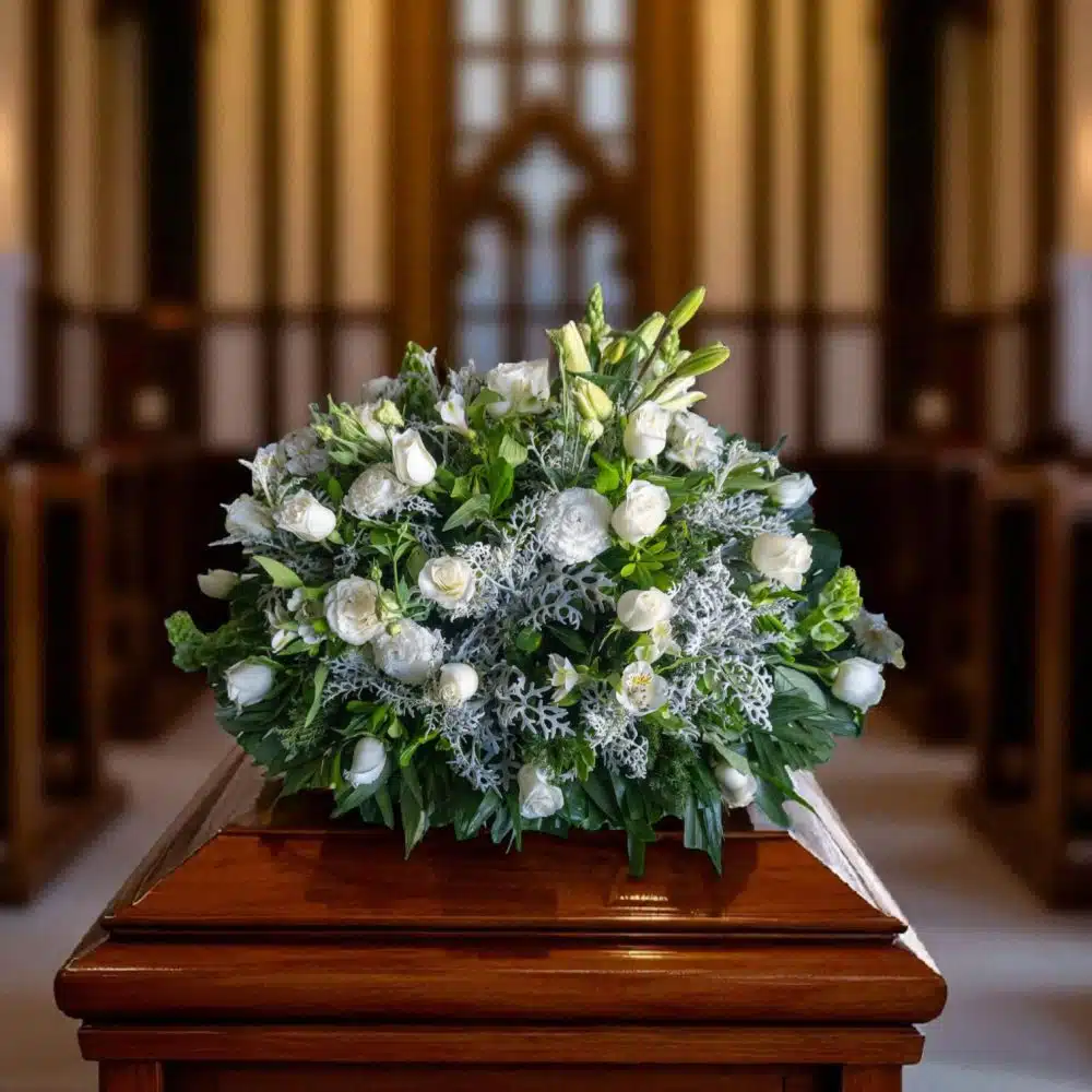 Cubre Caja Fúnebre Reflejo de Paz