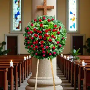 Corona Fúnebre de Rosas Rojas, Tributo Clásico