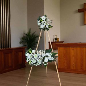 Caballete Floral con Foto – Homenaje con Imagen