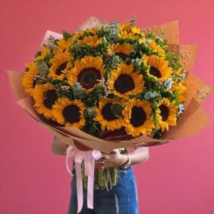 Ramo de 20 Girasoles – Esplendor Dorado