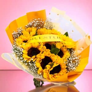 Ramo de 10 Girasoles – Encanto Dorado